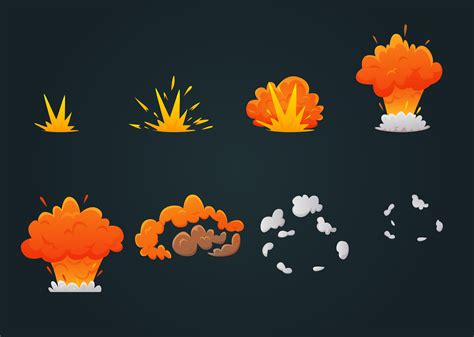Premium Vector Cartoon Explosion Animation Exploding Effect Frames Images