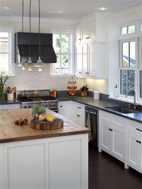Modern White Kitchen Cabinets With Black Countertops Affordmyhome