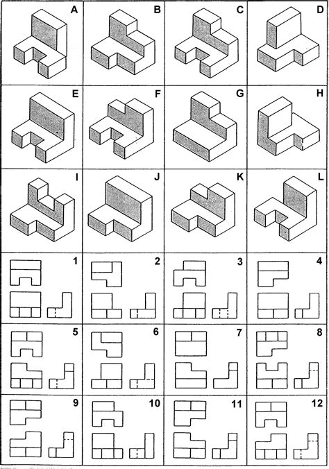 Orthographic Drawing Worksheet