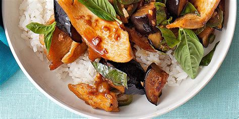 chicken and eggplant stir fry rachael ray in season