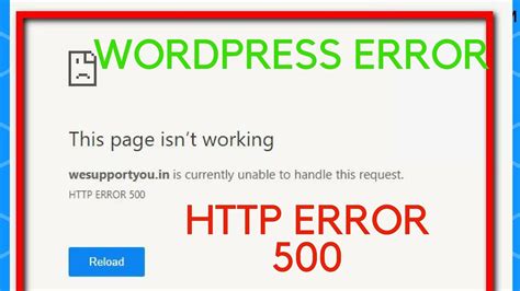 Error Wordpress Website Is Currently Unable To Handle This Request Solved Error