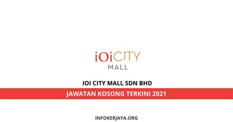 Ioi plantation services sdn bhd putrajaya. Jawatan Kosong IOI City Mall Sdn Bhd • Jawatan Kosong Terkini