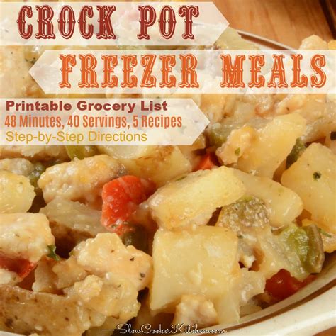 easy crock pot freezer meals 1 week in 48 min