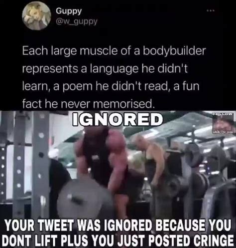 Guppy Each Large Muscle Of A Bodybuilder Represents A Language He Didn