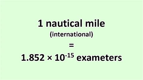 Convert Nautical Mile International To Exameter Excelnotes