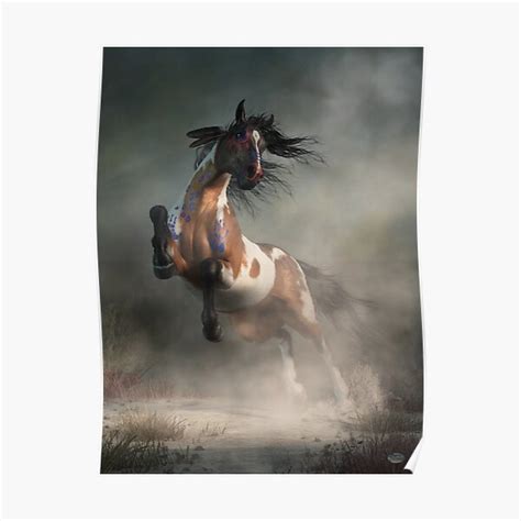 Pinto Warrior Horse In War Paint Poster For Sale By Danieleskridge