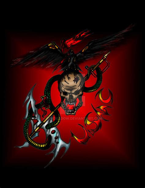 Evil Usmc Emblem By Lordxadow On Deviantart