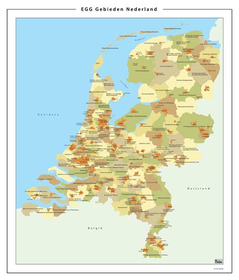Alleen al boven het prins claus plein kunnen 100.000 mensen wonen. Kaart Nederland EEG gebieden 325 | Kaarten en Atlassen.nl