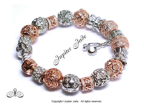 Pandora rose gold jewelry chain bracelet heart clasp charm snake fashion. Authentic Pandora Rose Gold Clasp Silver Charm Bracelet ...