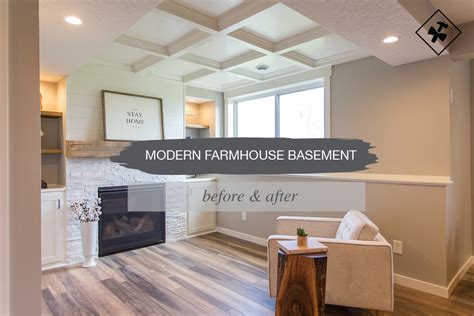 Modern Farmhouse Basement Before And After Construction2style