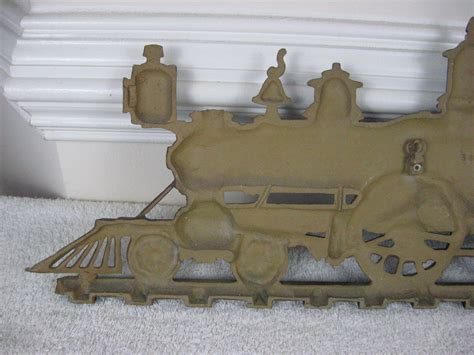 vintage sexton locomotive and tender train cast aluminum wall plaque 27 length ebay