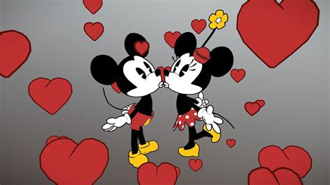Mickey And Minnie Anniversary Kiss By Ginger Lva Minnie Mickey