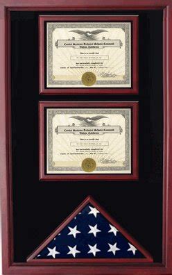 3 flags military shadow box, flag case for 3 flags. American Flag and 2 Certificates Cases Shadow Box Military ...