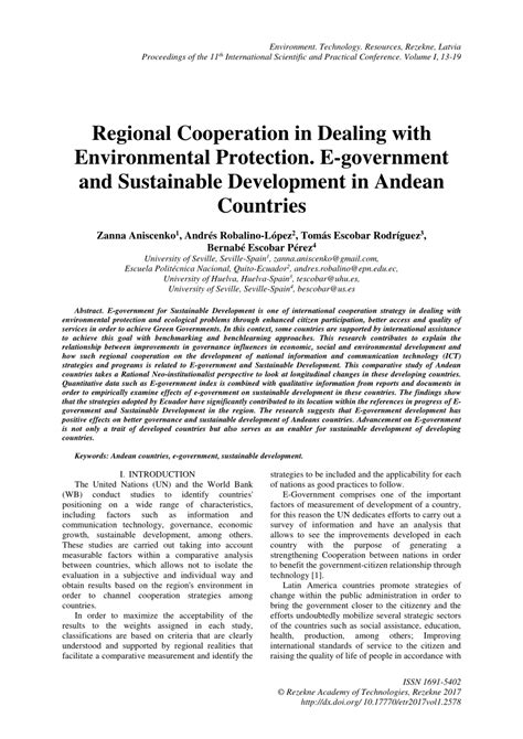 Pdf Regional Cooperation In Dealing With Environmental Protection E
