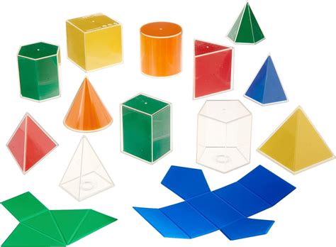 Edxeducation 2d3d Geometric Solids 12 Different Shapes 5 Colors