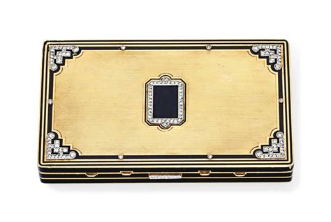 an art deco diamond enamel and gold vanity case by cartier 1920s jewelry christie s art