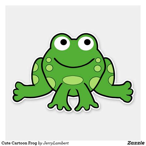 Cute Cartoon Frog Sticker Cartoon Frog Cute Cartoon