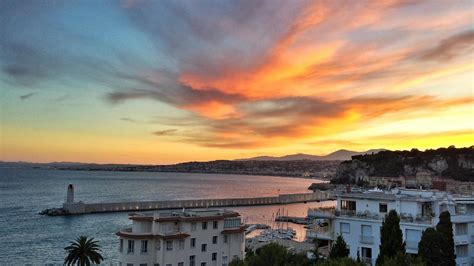 Sunset In Nice France Seen From Hotel St Paul Landscape And Travel