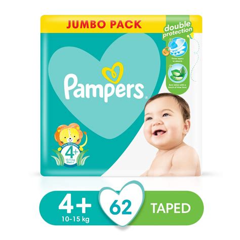 Pampers Baby Dry Size 4 Jumbo Pack 62 Nappies Lotion With Aloe