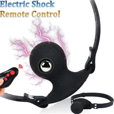 Bdsm Electric Shock Mouth Gag Ball Deep Throat Mouth Expansion