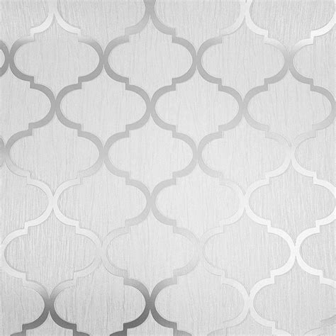 Sample Debona Crystal Trellis Geometric Glitter Metallic Wallpaper