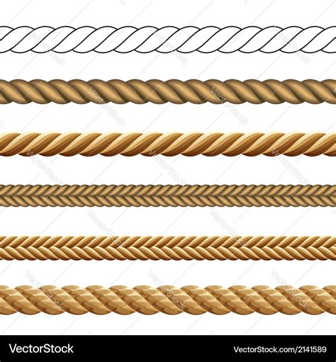 Rope Collection Royalty Free Vector Image Vectorstock