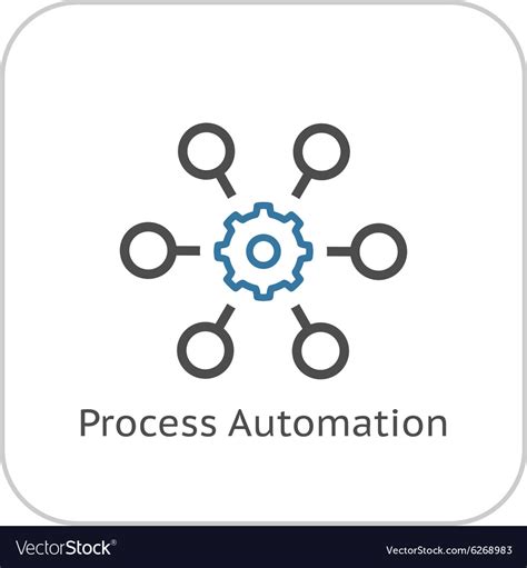 Process Automation Icon Business Concept Flat Vector Image