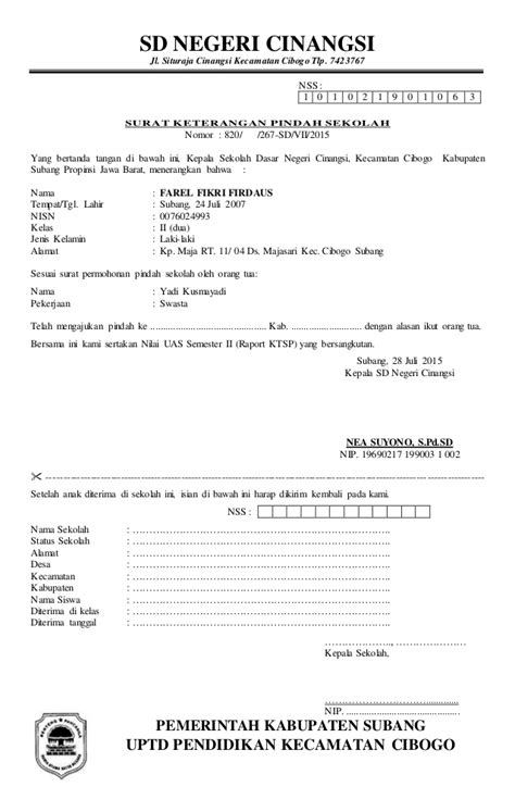 Contoh surat resign resmi atau contoh surat pengunduran diri yang baik dan benar serta sopan keinginan untuk melanjutkan study. Surat Permohonan Pindah Sekolah Orang Tua - Kuora j