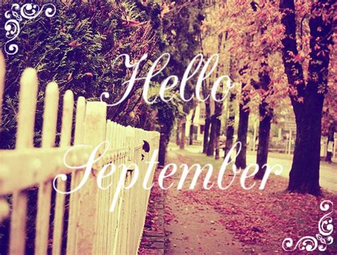 Hello September Autumn Sidewalk Pictures Photos And