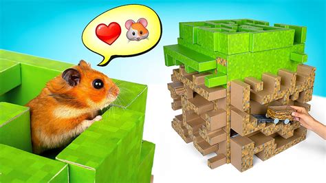 Minecraft In Reality Diy 3d Block Maze For A Hamster Youtube