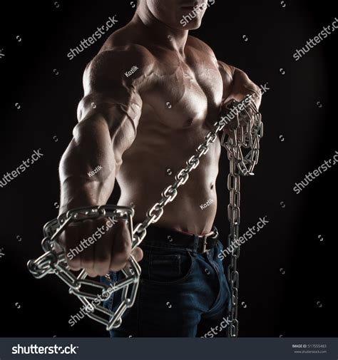 Portrait Naked Torso Brutal Male Bodybuilder Stock Photo Shutterstock