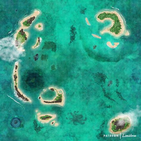 Tropical Islands Rpg Map Dungeon Maps Fantasy Map Dnd World Map