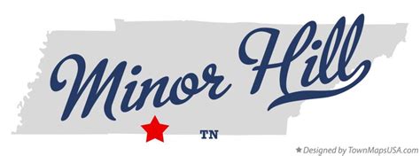 Map Of Minor Hill Tn Tennessee