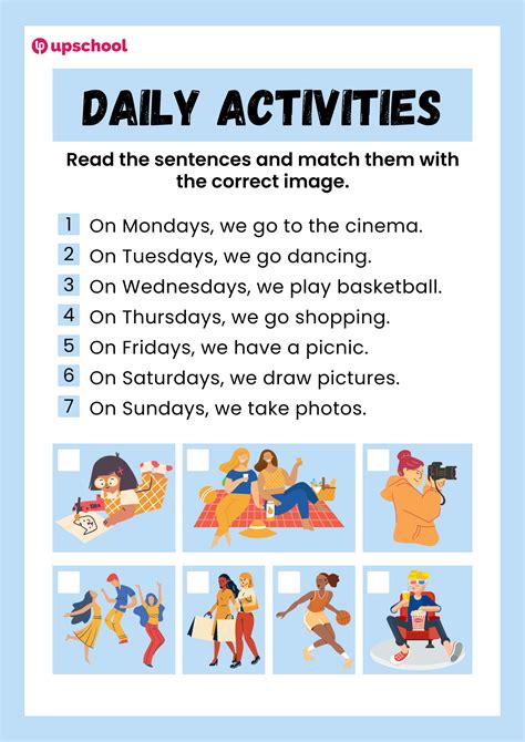 Daily Activities Worksheet Resource Centre