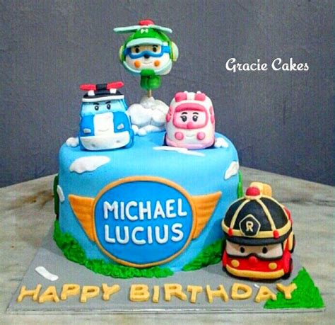 Kids cake cake party cakes fondant figures birthday cake kids baby cake birthday printables planes cake cake decorating. Robocar Poli Cake. Sz. 16cm.