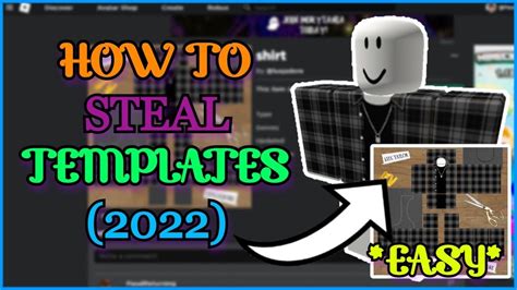 How To Steal Templates Shirtspantst Shirts On Roblox Easy Tutorial