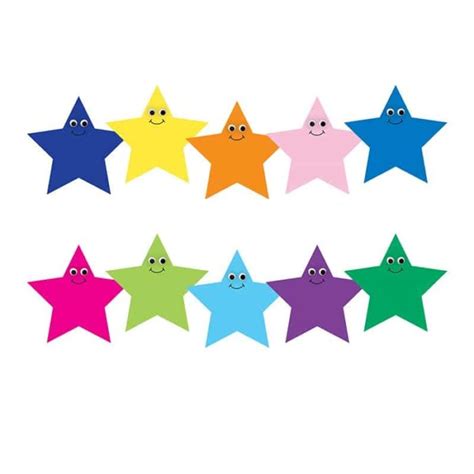 Multicolor Stars Classroom Border Bulletin Board Decor Hygloss