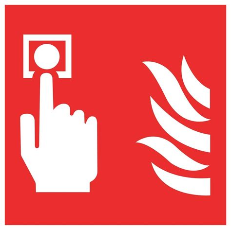 Fire Alarm Call Point Symbol Sign Isolate On White Backgroundvector
