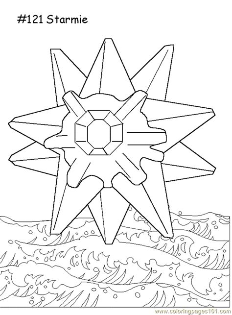 Coloring Pages Starmie Cartoons Pokemon Free Printable Coloring