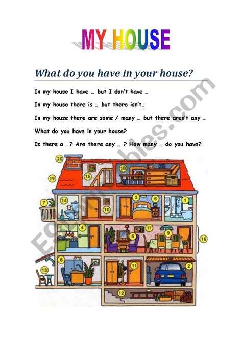 Describing Your House Esl Worksheet By Fcabanillasa