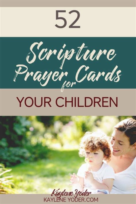 Scripture Prayer Cards To Pray Over Children Kaylene Yoder In 2020