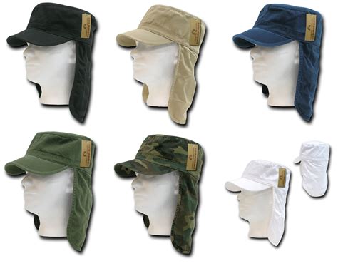 Flat Top Bdu Patrol Fatigue Cadet Military Hat With Zipper Adjustable