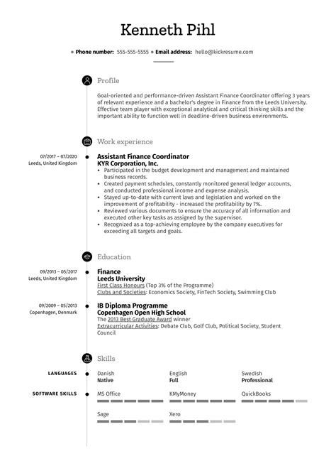 Resume Work Experience Example Kickresume