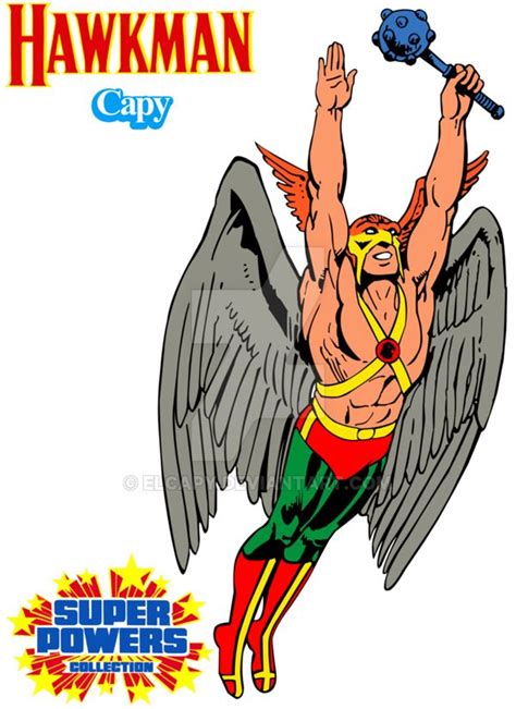 Super Powers Hawkman By Elcapy Dc Comics Art 80s Cartoons