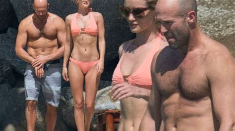 Rosie Huntington Whiteley And Jason Statham’s Beach Bodies Are On Point As They Enjoy Loved Up