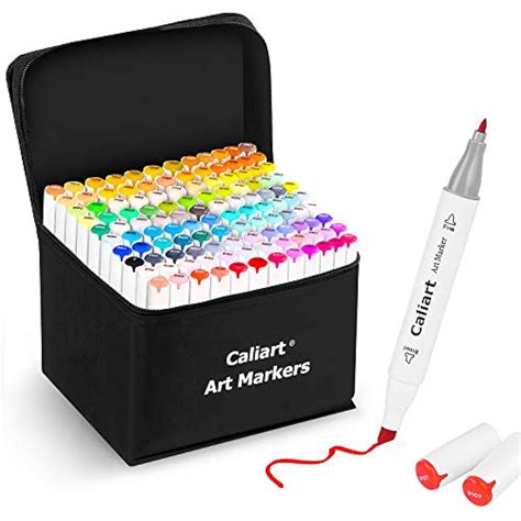 Caliart 121 Colors Artist Alcohol Markers Dual Tip Twin Sketch Pens