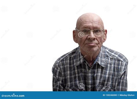 Portrait Of An Old Man Front View Stock Photo Image Of Male Looking