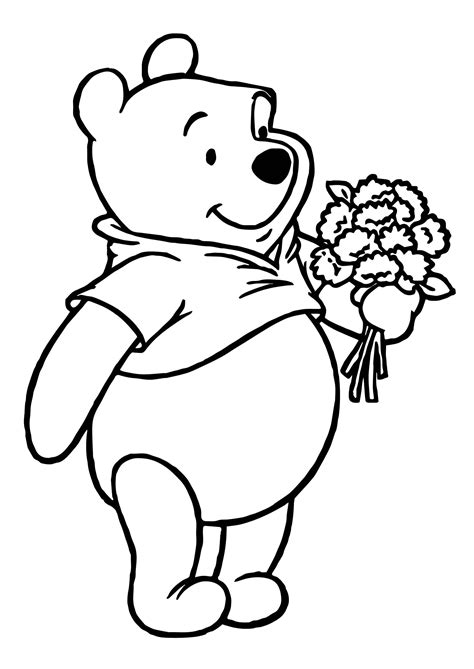 Easy To Color Winnie The Pooh Coloring Pages Print Color