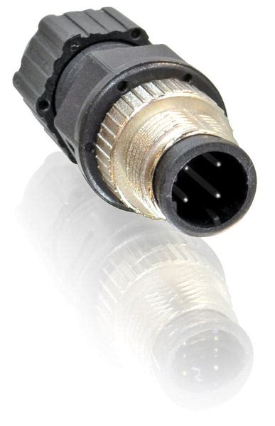 Ind M12dm4 Industrial Ip67 M12 4 Pin Threaded Amphenol Connector For