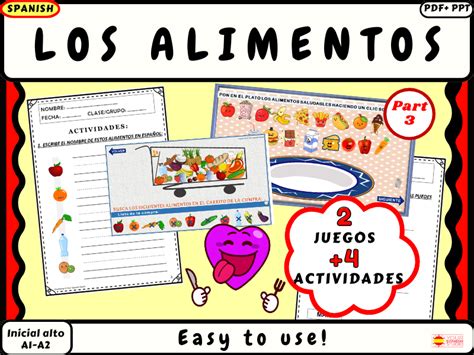 Spanish Food Vocabulary Activities And Games For Kids Part 3 La Comida